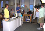 KSU Teleproductions staff help the School of Library Science create Touring Technical Services, an educational film about technical services librarianship