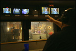 Teleproductions staff directing NewsNight Akron from the control room adjacent to Studio A.