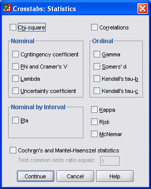 SPSS 17.0 Crosstabs 4