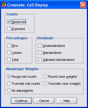 SPSS 17.0 Crosstabs 5