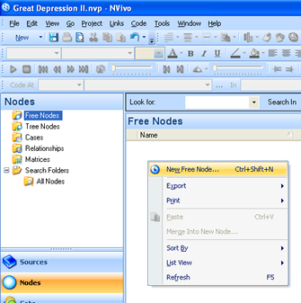 NVivo 8 Free Nodes 1
