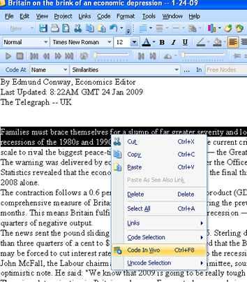 NVivo 8 Free Nodes 8