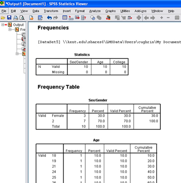 SPSS 17.0 Frequencies 8