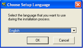 SAS Choose Setup Language