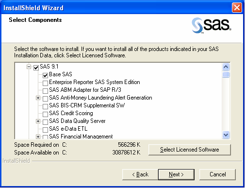 SAS Select Components Base SAS
