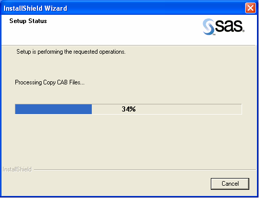SAS Setup Status