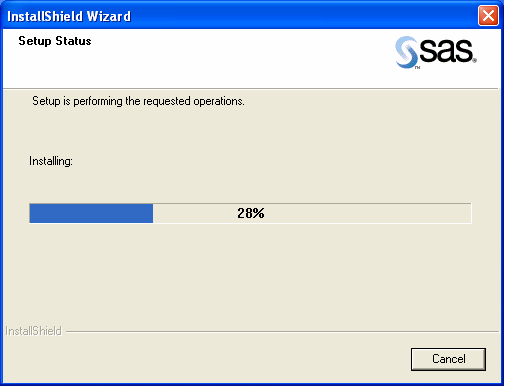 SAS Setup Status end