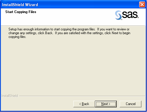 SAS Start Copying Files