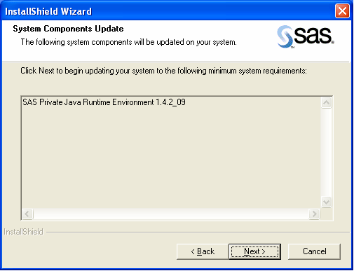 SAS System Components Update