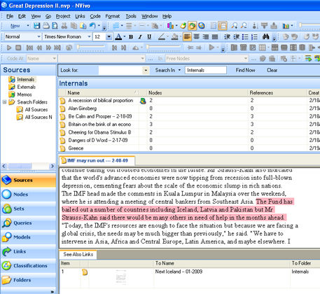NVivo 8 See Also Link 3