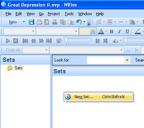 NVivo 8 Sets 1