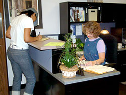 Student Employment - LMS Administrative Offices, 3rd floor Library - student applying for library position