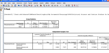 SPSS 17.0 t-test 6