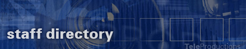 TeleProductions staff directory header