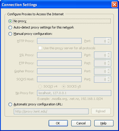 Unproxy screenshot for Windows  Firefox