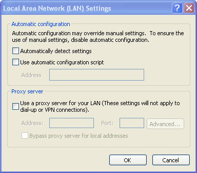 Unproxy screenshot  for Windows Internet Explorer