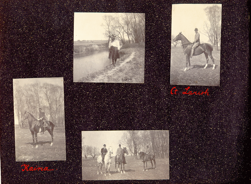 Page 8 of the photo album includes 4 photos of people on horseback.
