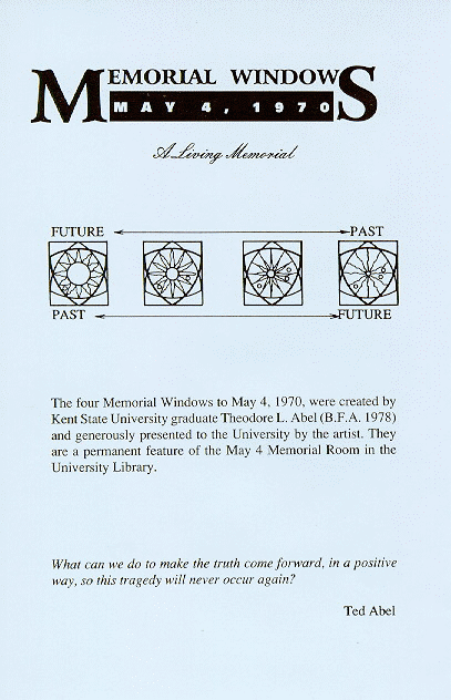 Pamphlet describing the Memorial Windows